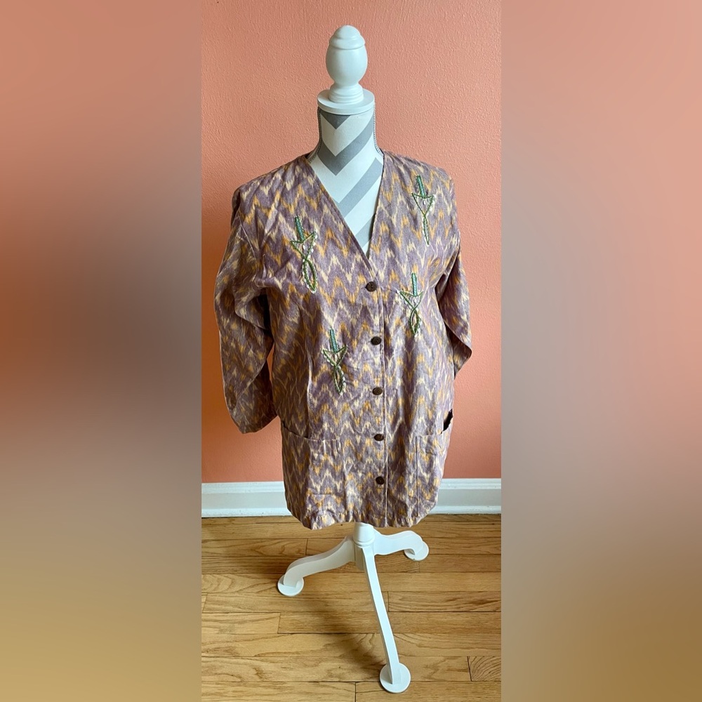 Elegant Embroidered Women's Button Down Shirt